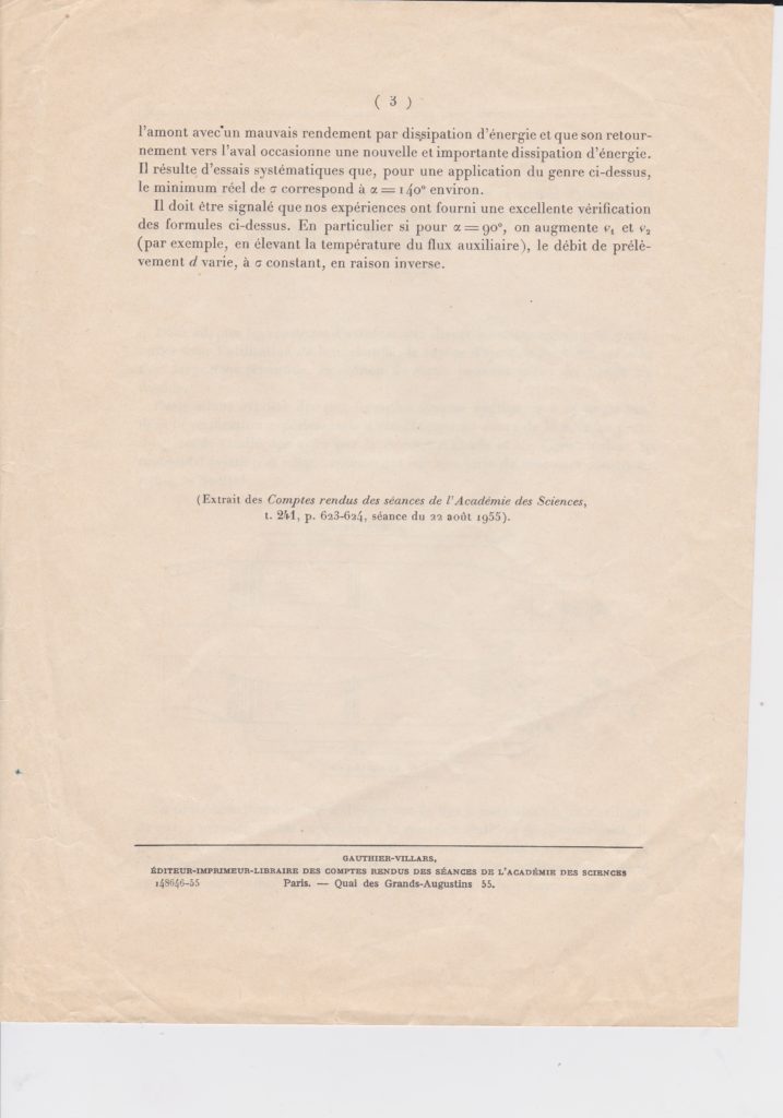 Comptes rendus de l'Académie des Sciences, t.241, p. 623-624, 22/08/1955