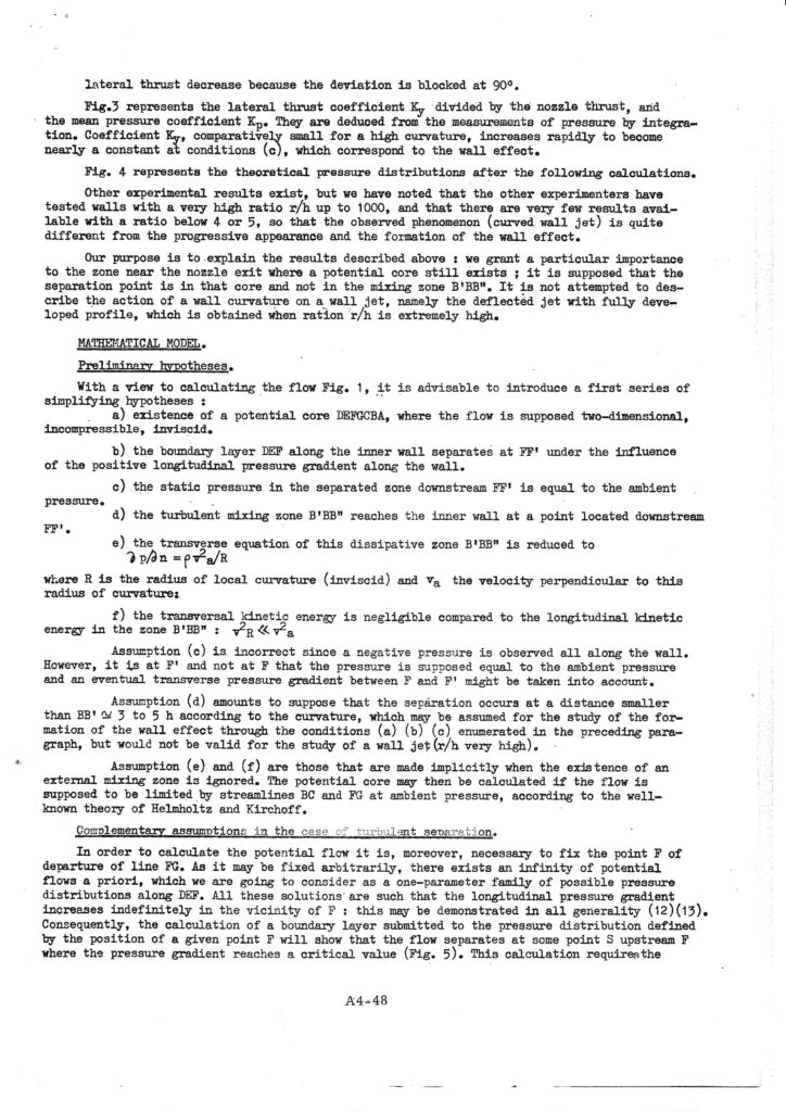 The curved wall effect, Cambridge Fluidics conference, 5/01/1967