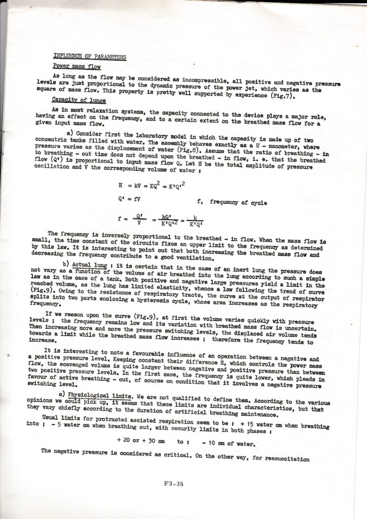 Pure Fluid Respirator with curved walls,1st Cranfield Conference on Fluidics 1965