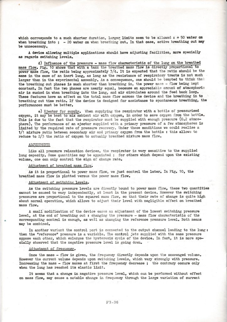 Pure Fluid Respirator with curved walls,1st Cranfield Conference on Fluidics 1965